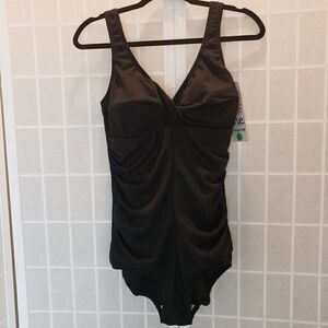 NWT -  LIfe by T.H.E. One Piece Black Swimsuit Size 12
